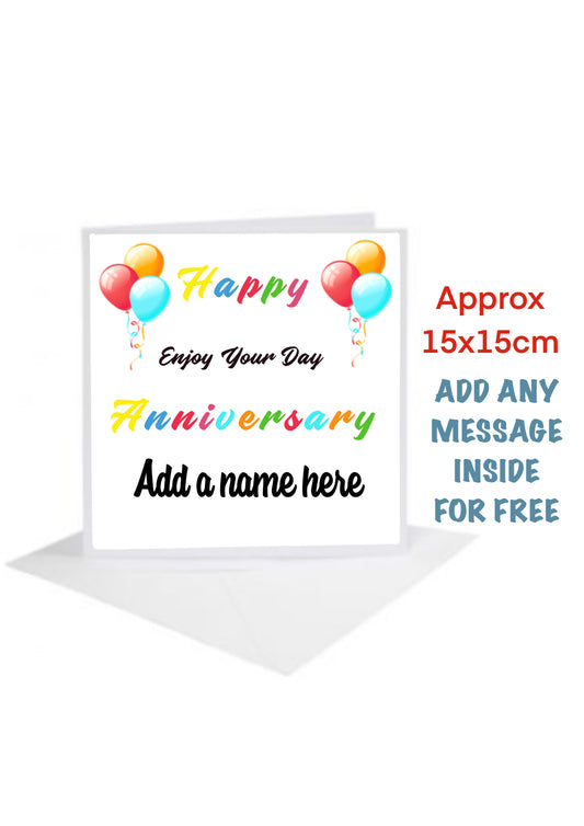 Anniversary  Cards-Cards add a name and message for Free