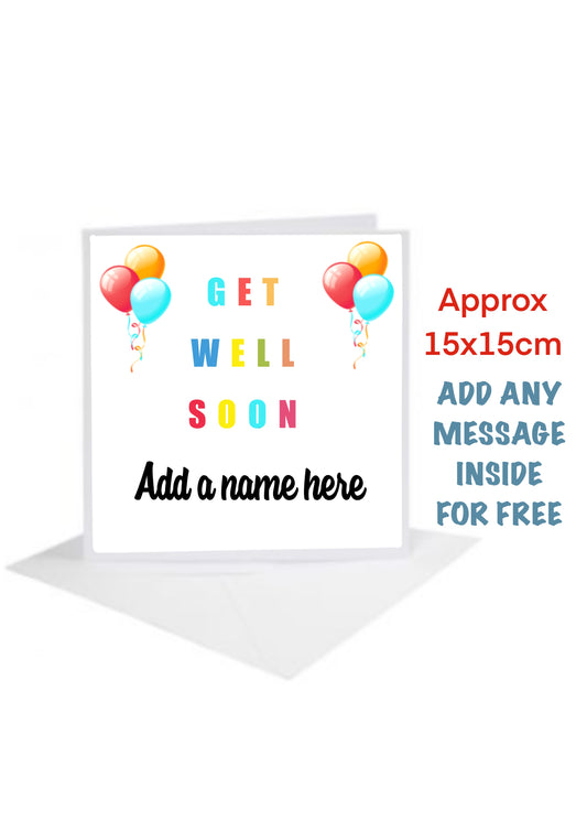 Get well soon Cards-Cards add a name and message for Free