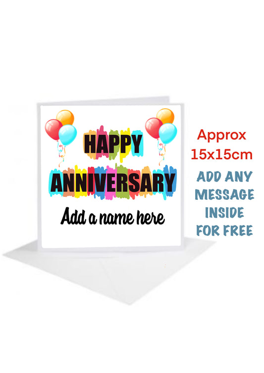 Anniversary  Cards-Cards add a name and message for Free