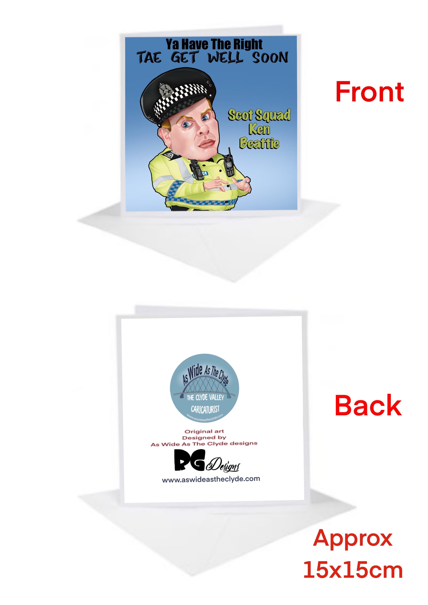 Scot Squad Ken Beattie Get Well Soon Cards-Cards