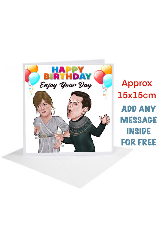 Comedy Two Doors Down Birthday Cards-Cards