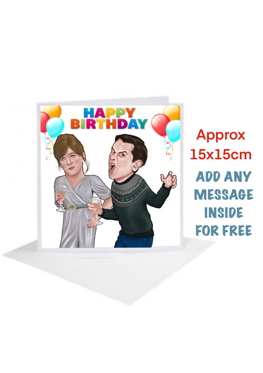 Comedy Two Doors Down Birthday Cards-Cards