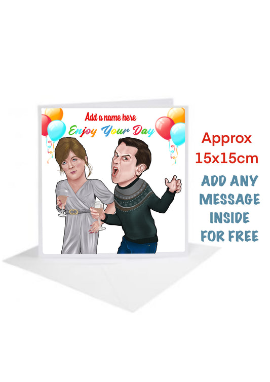 Comedy Two Doors Down Birthday Cards-Cards