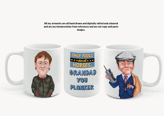 Only Fools And Horses Mugs Del Boy & Rodney to grandad   #thetrotters #aswideastheclyde