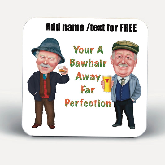 Still Game Coasters-Coasters Jack and Victor add message for FREE