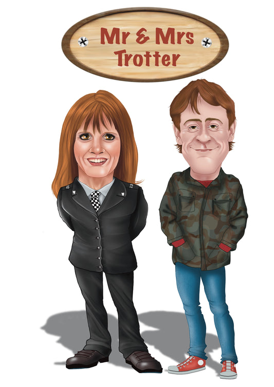 Only Fools And Horses A4 Prints-Prints Rodney & Cassandra The Trotters