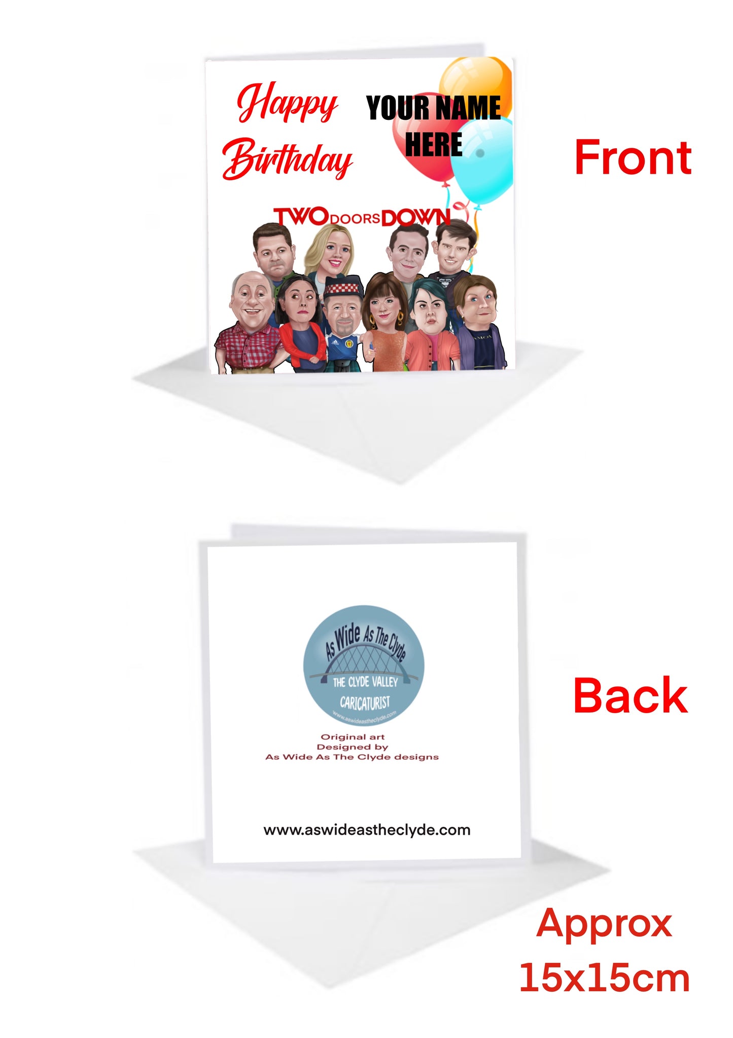 Two doors down Cards-Cards add a name for free