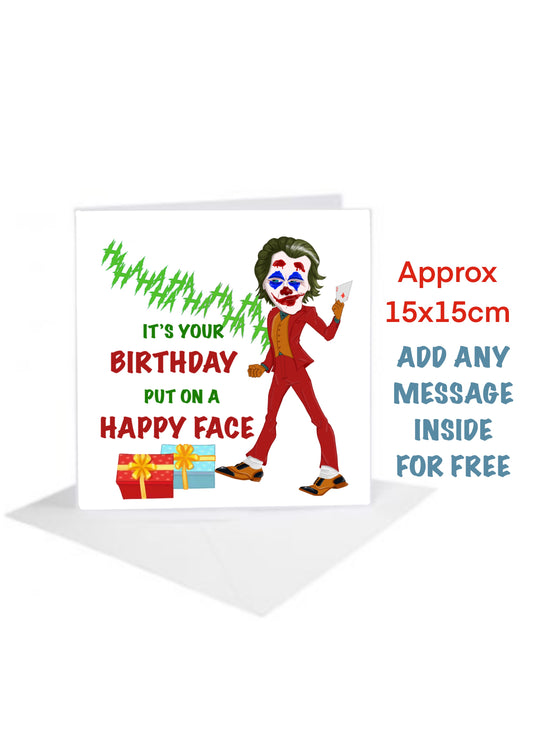 Joker Birthday Cards-Cards put on a happy face