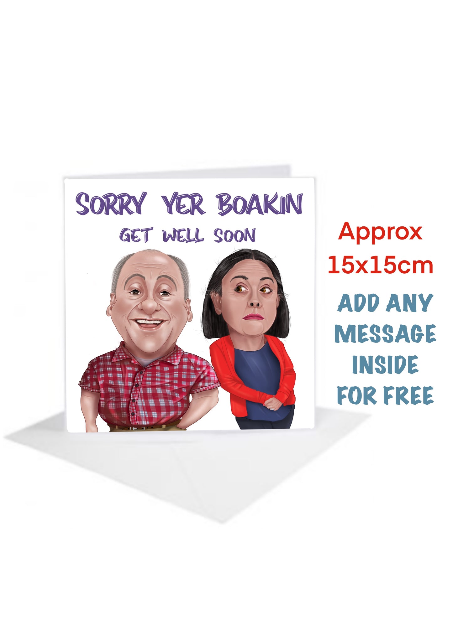 Two Doors Down Cards-Cards sorry yer boakin Get Well Soon