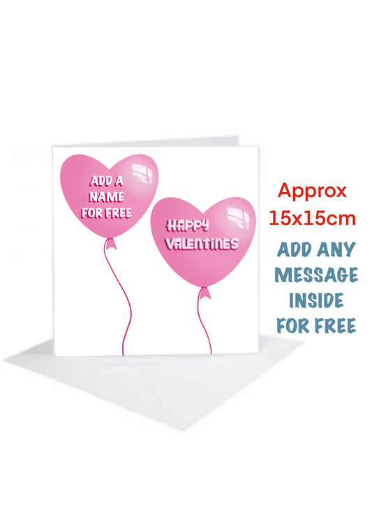 Happy Valentines Cards-Cards add a name for FREE