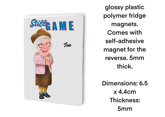 Still Game Fridge Magnets-Magnets Isa Drennan