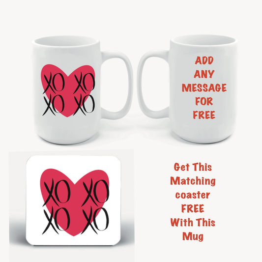 Valentines Mugs-Mugs get a FREE matching Coaster