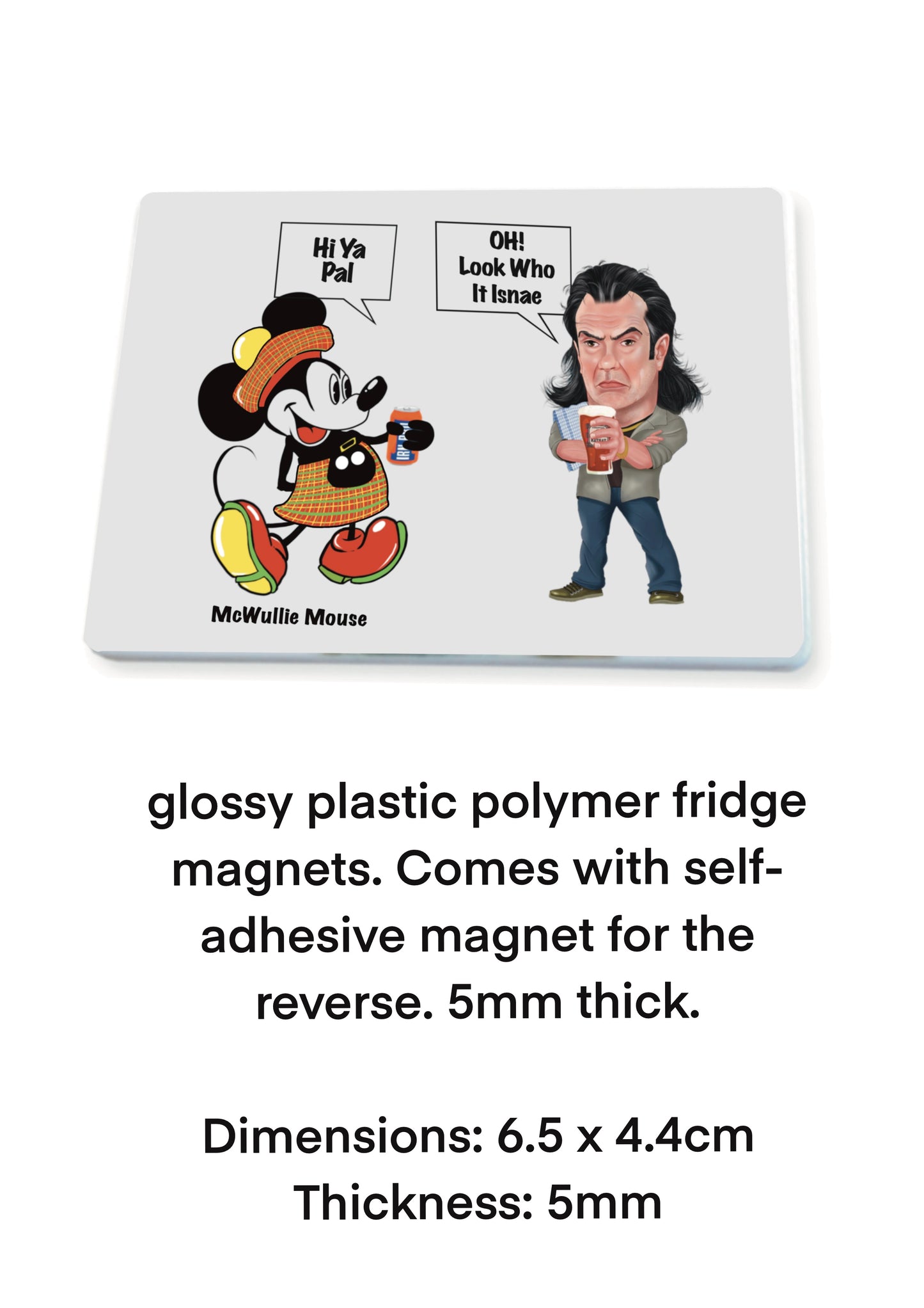 McWullie Mouse Fridge Magnets-Magnets Auld Pals Still Game Boaby