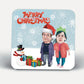 Set of 5 Christmas Two Doors Down Coasters-Coasters can add names ie mum dad place setting for FREE