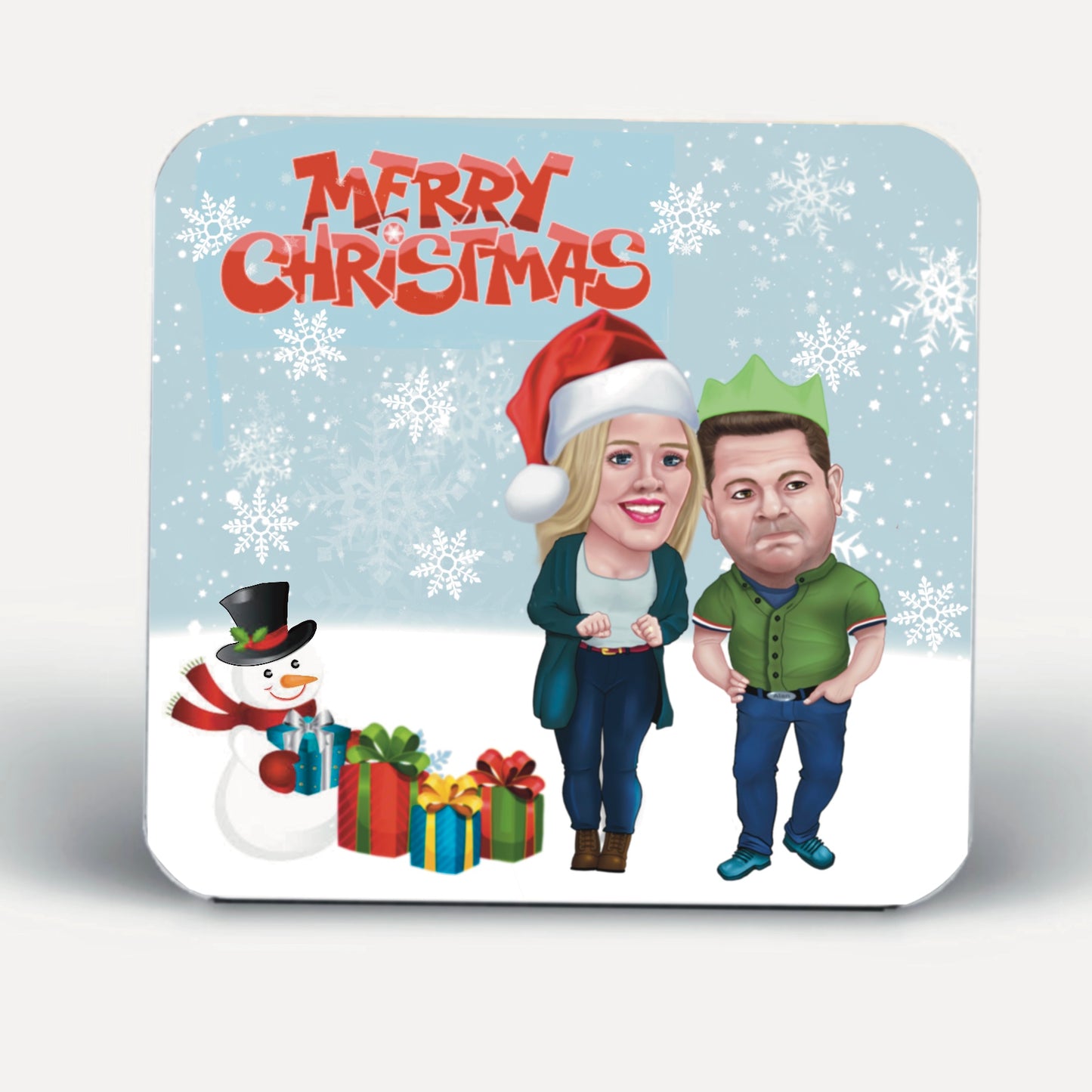 Set of 5 Christmas Two Doors Down Coasters-Coasters can add names ie mum dad place setting for FREE
