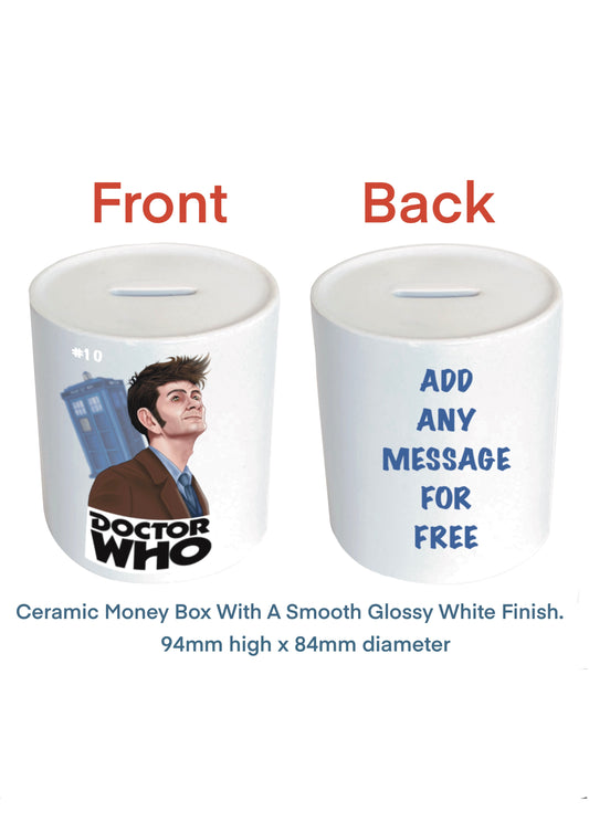 Inspired By Dr Who Money Boxes David Tennant 10th Dr