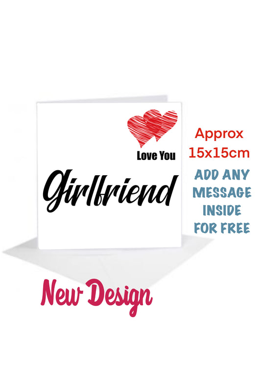 Love you Girlfriend Cards-Cards valentines