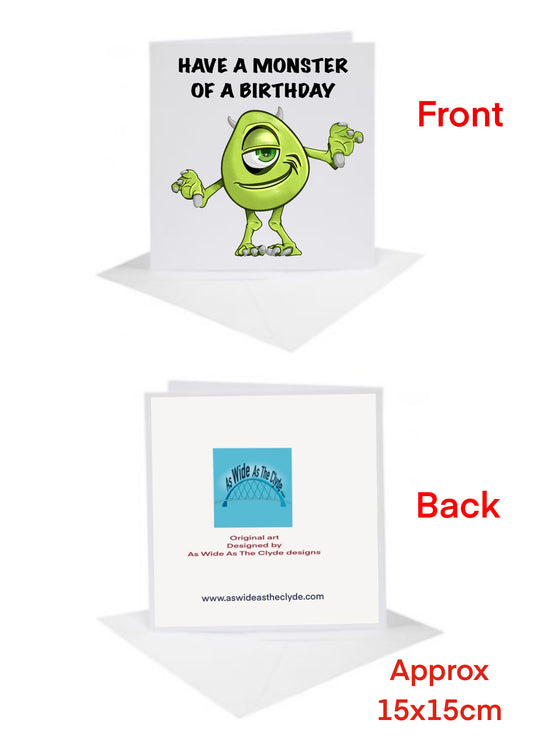 Monsters Inc - Birthday - Card