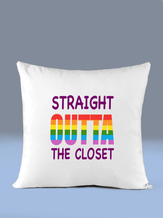 LGBT - cushions - Straight outta the closet
